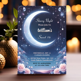 Invitation Nature Galaxy Mystique Starry Night Sweet 16