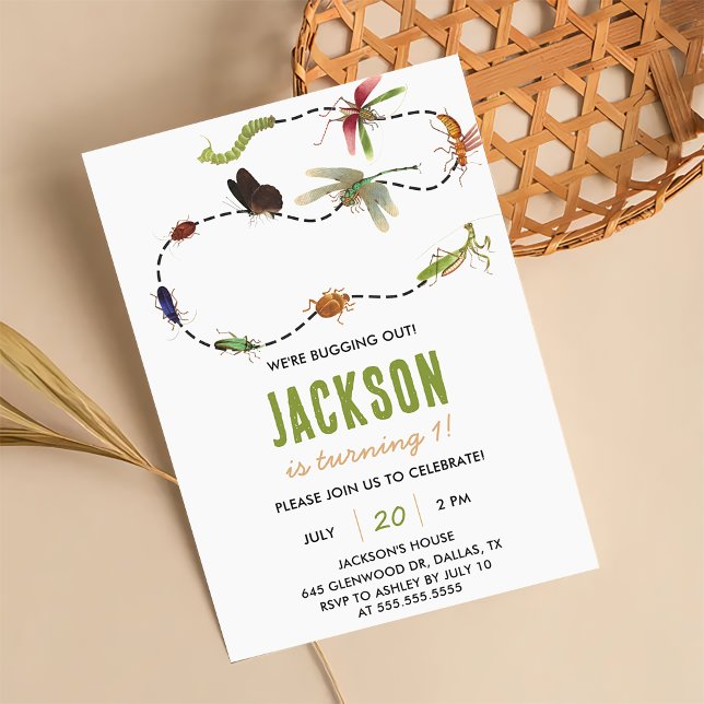 Invitation Nature Insect Bugs Anniversaire (Créateur téléchargé)