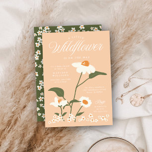 Invitation Nature moderne Thème Fleur sauvage Baby in Bloom
