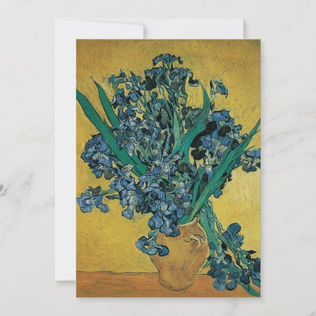 Invitation Nature morte au vase avec iris de Vincent van Gogh (Devant)
