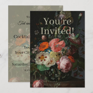 Invitation Nature morte de maître hollandais vintage Rachel R
