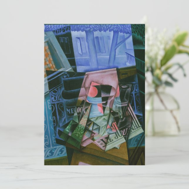 Invitation Nature morte devant une fenêtre ouverte de Juan Gr (Debout devant)