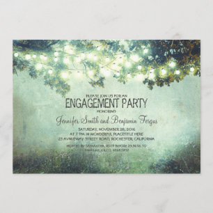 Invitation nature rustique branche de l'arbre feux de fiançai