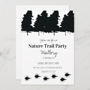 Invitation Nature Trail Woods Aventure Anniversaire