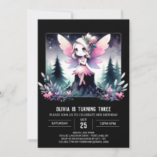 Invitation Nature Whimsy Fairy Anniversaire