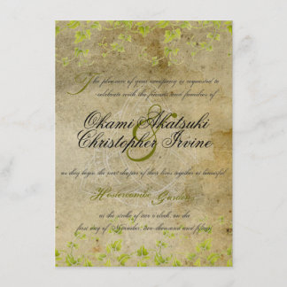 Invitation naturelle antique