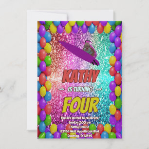 Invitation Naughty Squirrel Fun Anniversaire Cheeky invitatio