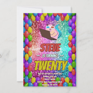 Invitation Naughty Squirrel Internet Party Anniversaire Invit