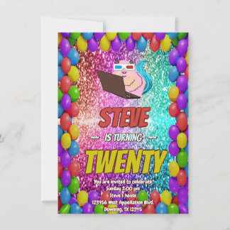 Invitation Naughty Squirrel Internet Party Anniversaire Invit