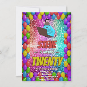 Invitation Naughty Squirrel Internet Party Anniversaire Invit