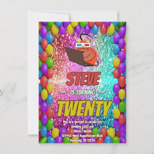 Invitation Naughty Squirrel Internet Party Anniversaire Invit