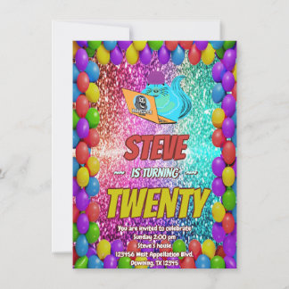 Invitation Naughty Squirrel Internet Party Anniversaire Invit