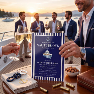 Invitation Nauti Buoy Anchor Nautical Enterrement de Vie de G