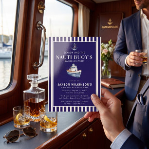 Invitation Nauti Buoy Anchor Nautical Enterrement de Vie de G