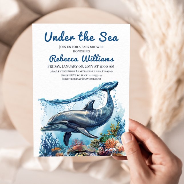 Invitation Nautical Blue Boy Under the Sea Baby shower (Créateur téléchargé)