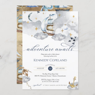 Invitation Nautical Ship Adventure attend un Baby shower de r