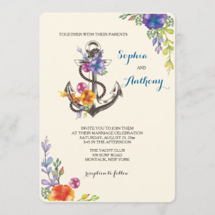 Invitation nautique de bonheur