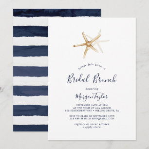 Invitation Nautique moderne   Starfish Bridal Brunch
