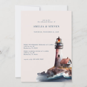 Invitation Nautique, phare Balnéaire Dîner de répétition