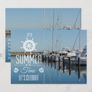 Invitation Nautique Son Temps Été Typographie Summer Party