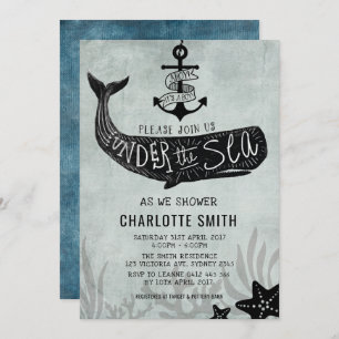 Invitation nautique Vintage Invitation de Baby sho