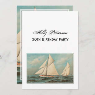 Invitation Nautique Vintage Yachts Racing #1 Anniversaire