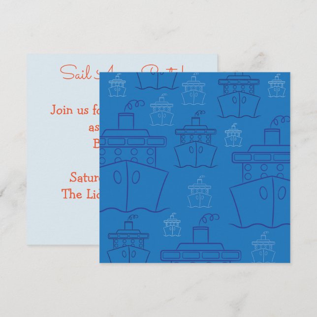 Invitation Navire de croisière (Devant / Derrière)