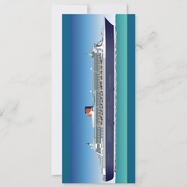 Invitation Navire de croisière très détaillé (Devant)