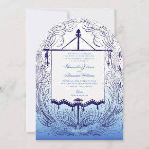 Invitation Navire nautique Vintage médiéval Renaissance Maria