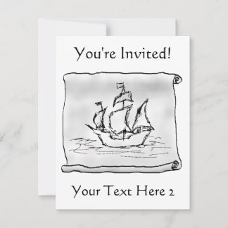 Invitation Navire pirate.