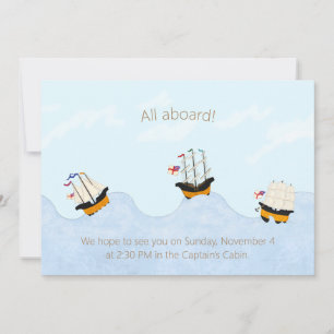 Invitation Navires sur la mer agitée Personnalisé