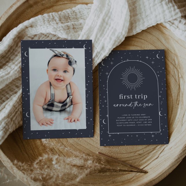 Invitation Navy A Fait Le 1Er Voyage Autour Du Soleil Photo I (Créateur téléchargé)