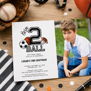 Invitation Né 2 balle   Sport Jour du 2e anniversaire du garç