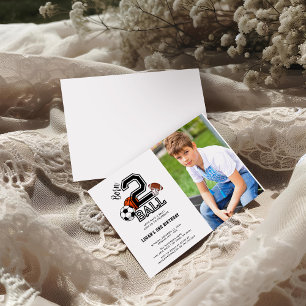 Invitation Né 2 balle   Sport Jour du 2e anniversaire du garç