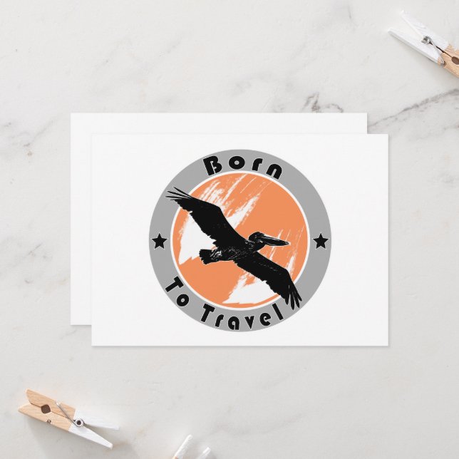 Invitation Né à l'invitation de voyage (Devant/Arrière en situation)