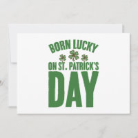 Né Chanceux Le Jour De La Saint-Patrick Anniversai