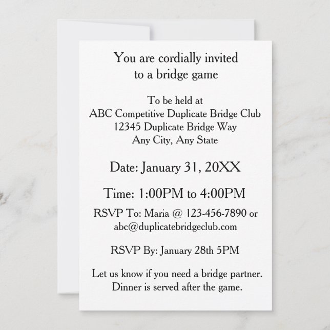 Invitation Ne jamais critiquer votre partenaire pendant le po (Dos)