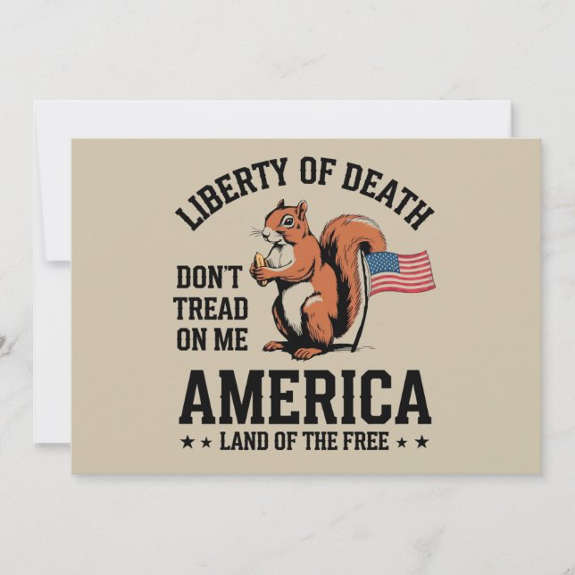 Invitation Ne me trompez pas Squirrel Liberty Justice (Devant)