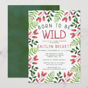 Invitation Né Pour Être Un Baby shower De Boho Sauvage