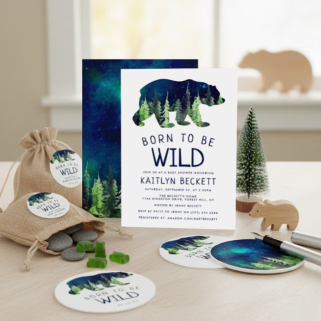 Invitation Né Pour Être Un Baby shower Sauvage (Créateur téléchargé)