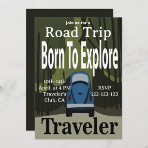 Invitation Né Pour Explorer Voyage Sur Route Voyage