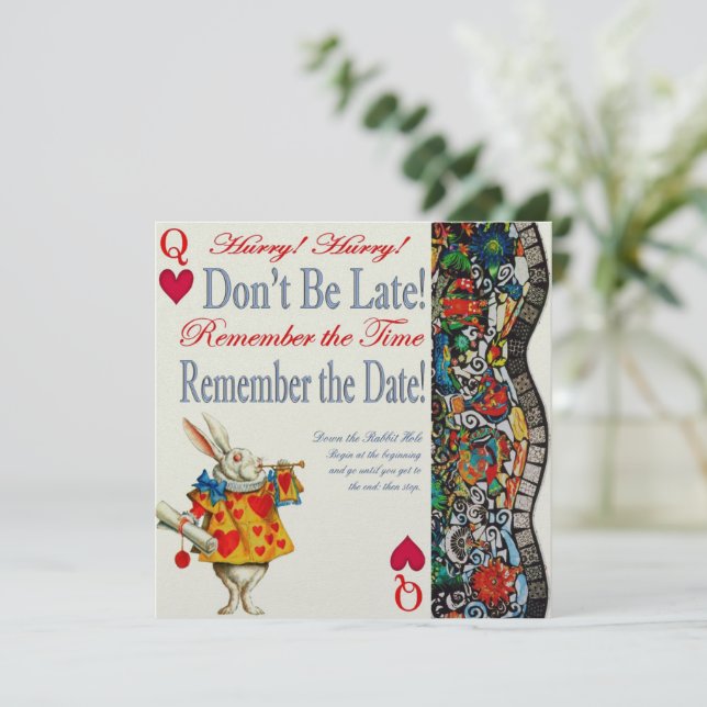 Invitation Ne sois pas en retard ! (Debout devant)