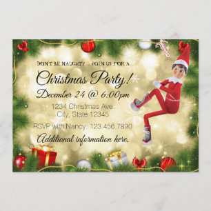 Invitation Ne sois pas vilain Noël