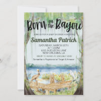Né sur l'invitation du Baby shower du marais Bayou