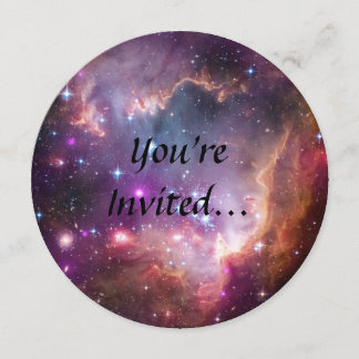 Invitation Nébuleuse violette de l'espace extra-atmosphérique