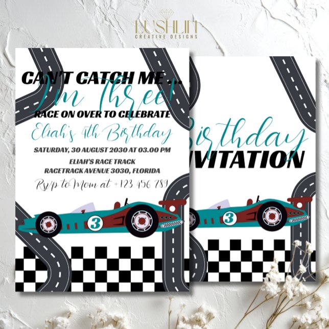 Invitation Nécessité de vitesse Anniversaire de course (Créateur téléchargé)