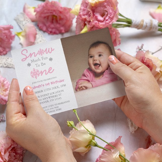 Invitation Neige beaucoup amusant pour être un hiver 1er anni (Créateur téléchargé)