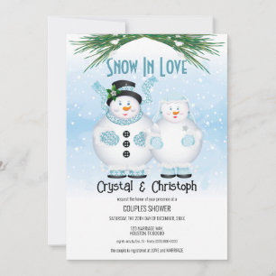 Invitation Neige dans l'amour Mariage d'hiver