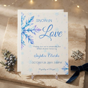 Invitation Neige d'hiver dans les flocons de neige Shower de
