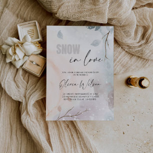 Invitation Neige en amour - Fête des mariées de Wonderland en
